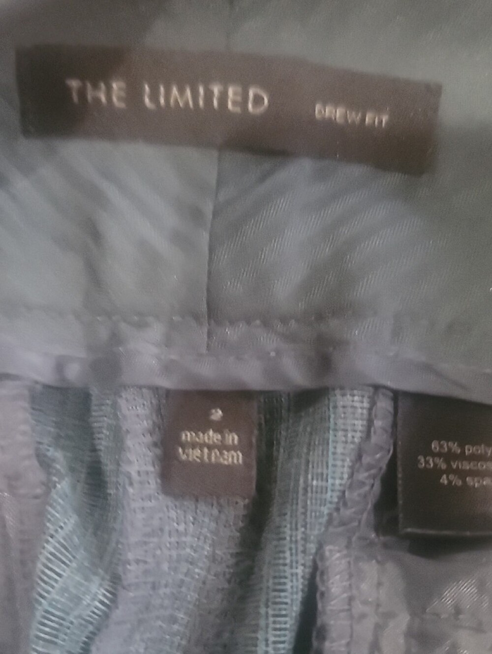 The Limited Teal Green Plaid Dress Pants - Picture 3 of 3